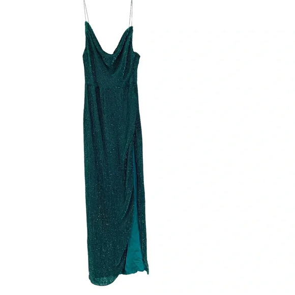 Retrofete Katya Sequin Formal Long Dress in Green Size XXS NWT - Picture 6 of 16